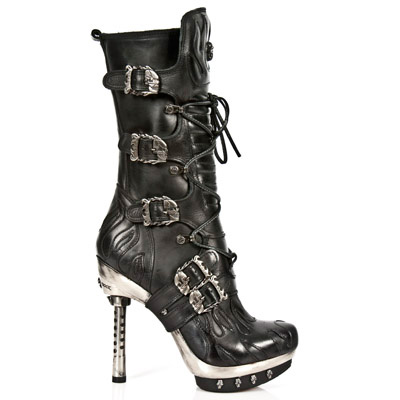 New Rock New Rock M PUNK049 S1 Talons hauts Noir Attitude France